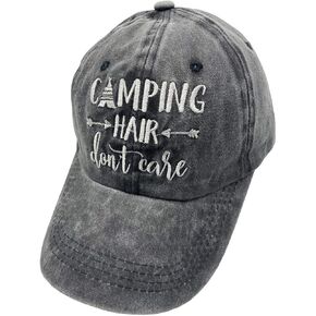 Unisex Camping Hair Don't Care Vintage Adjustable Baseball Cap Denim Dad Hat in Saudi Arabia