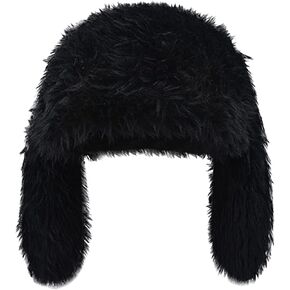 Y2K Fuzzy Bunny Hat for Women Cute Plush Beanie with Bunny Ears Long Rabbit Ears Winter Hat