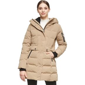 Orolay Women's Hooded Winter Down Coat Quilted Mid Length Puffer Jacket