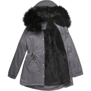 معطف نسائي ثقيل للشتاء الدافئ من MODFUL، مبطن بالصوف السميك، مع غطاء رأس من الفرو in Kuwait