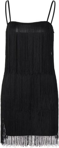 فستان Euvinla النسائي ذو الشراريب ذو الشراشيب من العشرينيات من القرن الماضي، فساتين قصيرة مثيرة للحفلات والنوادي in Kuwait