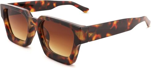 Braylenz Retro Square Sunglasses for Men Women Thick Frame Chunky Rectangle Shades in Kuwait