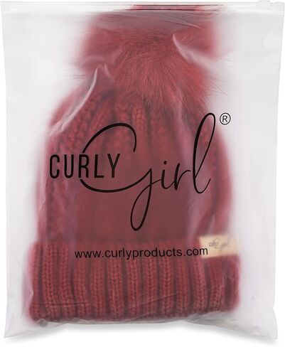 Curly Girl Satin Lined Women's Winter Hat Beanie, Approved, Satin Lined Beanies, Winter Hat Curly Hair Accessories in Kuwait