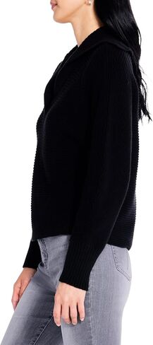 NIC+ZOE Women's Drape Collar Shaker Sweater in Kuwait