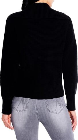 NIC+ZOE Women's Drape Collar Shaker Sweater in Kuwait