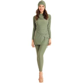 seafanny Women Modest Swimsuit Long Sleeve Burkini Full Cover Muslim Swimwear