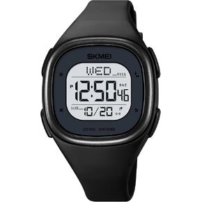 Gosasa Mens Minimalist Square Digital Watch Waterproof Wrist Watch for Women Outdoor Sport Watch with Stopwatch Countdown Watches for Unisex in Saudi Arabia