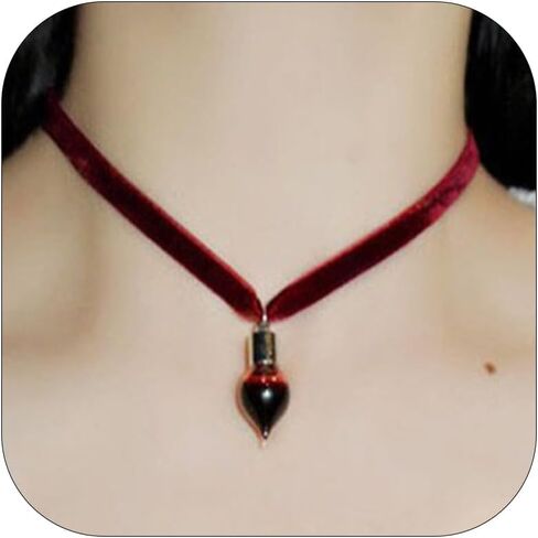 choice of all Blood Vial Necklace Vampire Necklace Vampire Jewelry for Halloween Horror Necklace Blood Necklace Pear Choker Halloween Vampire Jewelry in Saudi Arabia
