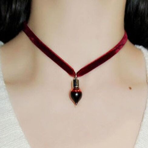 choice of all Blood Vial Necklace Vampire Necklace Vampire Jewelry for Halloween Horror Necklace Blood Necklace Pear Choker Halloween Vampire Jewelry in Saudi Arabia