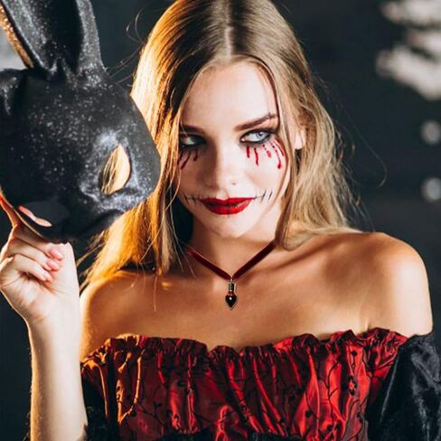 choice of all Blood Vial Necklace Vampire Necklace Vampire Jewelry for Halloween Horror Necklace Blood Necklace Pear Choker Halloween Vampire Jewelry in Saudi Arabia