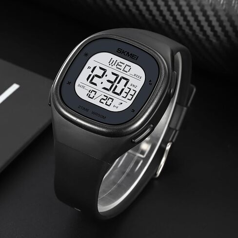 Gosasa Mens Minimalist Square Digital Watch Waterproof Wrist Watch for Women Outdoor Sport Watch with Stopwatch Countdown Watches for Unisex in Saudi Arabia