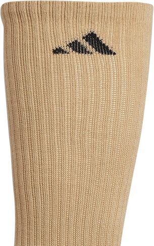adidas Men's Cushioned X 3 3-Pack Crew, Beige Tone/Blanch Cargo/Black, Large in Kuwait