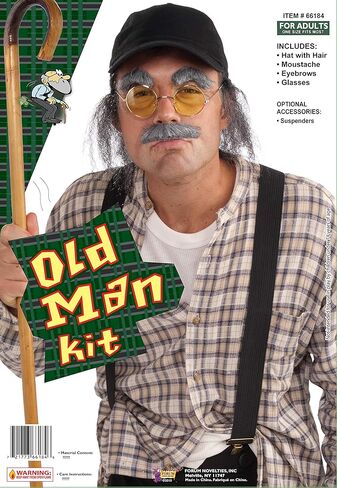 Forum Novelties Grumpy Old Man Instant Costume Kit, Gray in Saudi Arabia