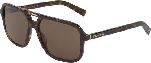 Dolce & Gabbana DG 4354 502/73 Havana Plastic Square Sunglasses Brown Gradient Lens in Saudi Arabia