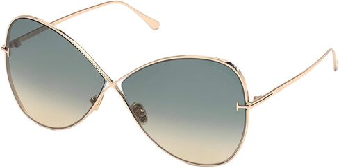 Tom Ford NICKIE FT 0842 Shiny Rose Gold/Green Blue Shaded 66/9/135 women Sunglasses in Saudi Arabia