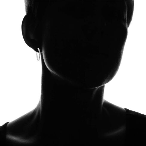 Hoops & Loops 925 Sterling Silver Twist Rope Round Hoop Earrings for Women Teen Girls, 15mm 20mm 25mm 30mm 35mm Silver, Yellow Gold, Rose Gold in Kuwait