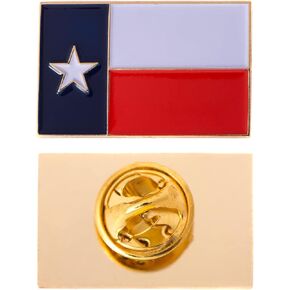 شعار Texas TX State مستطيل التلبيب دبوس المينا مصنوع من المعدن قبعة تذكارية للرجال والنساء الوطنية تكساس (دبوس مستطيل) in Saudi Arabia
