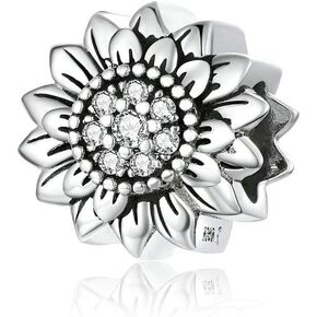 Sunflower Charm 925 Sterling Silver Sun Charm Flower Charm Love Gift Charm for Pandora Charm Bracelet in Kuwait