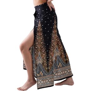 B BANGKOK PANTS Women's Boho Palazzo Pants Wide Leg Yoga Wrap Tie Up Waist in Saudi Arabia