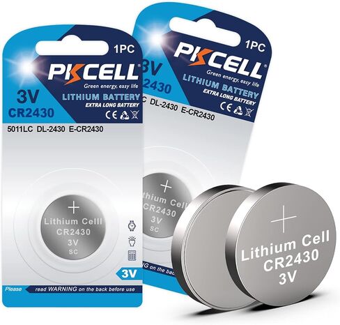PKCELL CR2430 3V Lithium Battery,2 Pack Button Cell Coin Battery,3 Volt Watch Battery Lithium Battery in Saudi Arabia