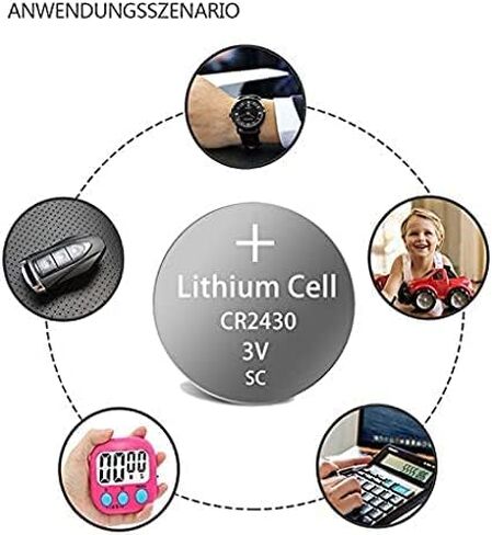 PKCELL CR2430 3V Lithium Battery,2 Pack Button Cell Coin Battery,3 Volt Watch Battery Lithium Battery in Saudi Arabia