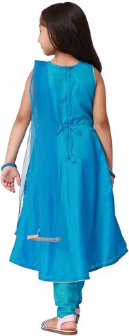 Girls Salwar Suit With Neck Embroidery Work | Readymade Indian Kids Ethnic Salwar Suit in Kuwait