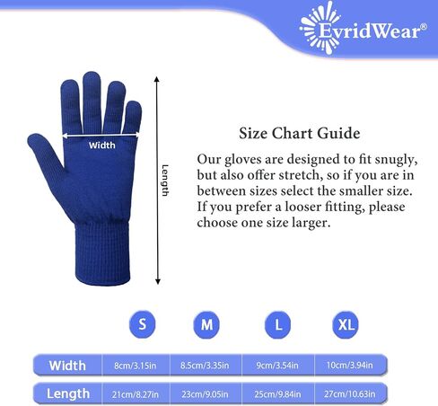 قفازات Evridwear للرجال والنساء من صوف ميرينو ببطانة دافئة بأربعة مقاسات وألوان in Kuwait