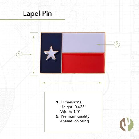 Texas TX State Flag Lapel Pin Enamel Made of Metal Souvenir Hat Men Women Patriotic Texan (Rectangle Pin) in Saudi Arabia