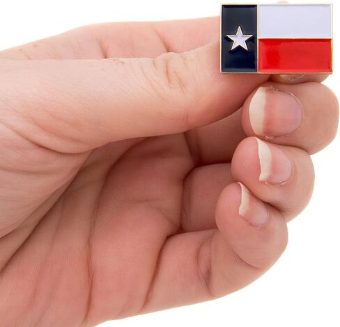Texas TX State Flag Lapel Pin Enamel Made of Metal Souvenir Hat Men Women Patriotic Texan (Rectangle Pin) in Saudi Arabia