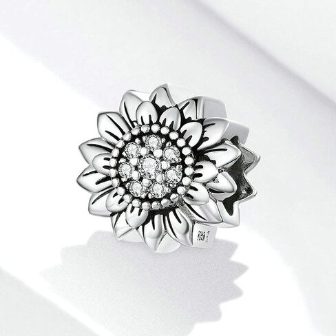 Sunflower Charm 925 Sterling Silver Sun Charm Flower Charm Love Gift Charm for Pandora Charm Bracelet in Kuwait