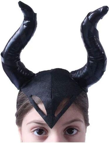 أزياء Nezababy Maleficent للأطفال، أزياء الملكة الشريرة للفتيات، فستان تنكري، عباءة القرن، ملابس حفلات الهالوين in Kuwait