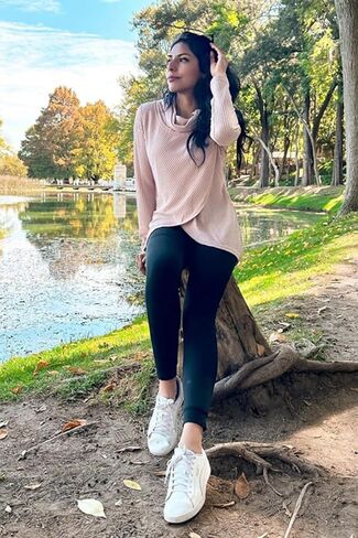 KILIG Womens 2023 Fall Cowl Neck Lightweight Sweaters Long Sleeve Button Tunic Tops Sweatshirts in Kuwait
