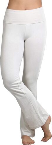 ToBeInStyle Women’s Premium Comfortable Cotton-Blend Fold Over Flared Yoga Pants Leggings in Saudi Arabia