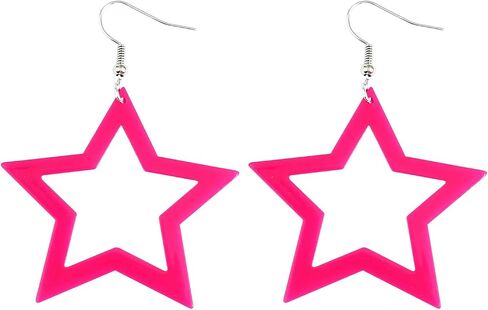 Trendy Hot Pink Earrings for Women Dangle Drop Earrings for Girls Jewelry Gift for Valentine’s Day Mother’s Day Christmas in Kuwait