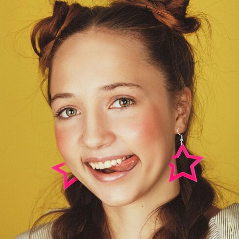 Trendy Hot Pink Earrings for Women Dangle Drop Earrings for Girls Jewelry Gift for Valentine’s Day Mother’s Day Christmas in Kuwait