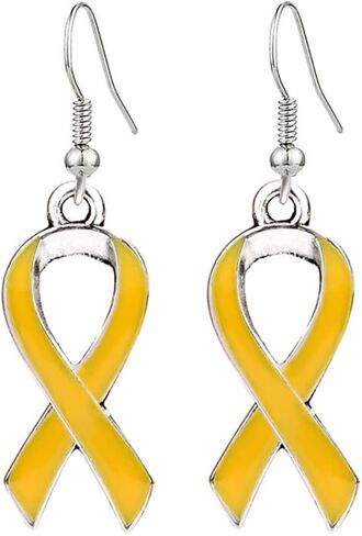 أقراط للتوعية بسرطان الثدي، شريط من سرطان الثدي، أقراط متدلية متدلية، هدايا للنساء الناجين من مرض الإيدز وفيروس نقص المناعة البشرية in Kuwait