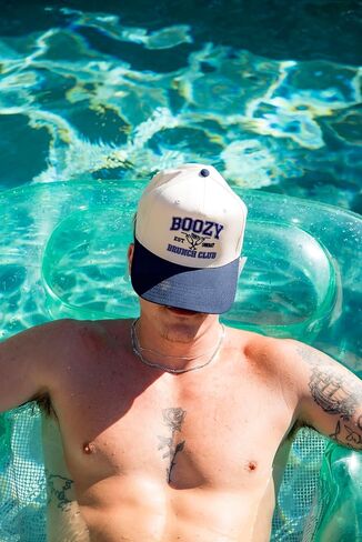 Visibly Toxic Boozy Brunch Club Hat, Funny Hat, Party Hat, Bachelorette Party, Funny Gifts, Baseball Cap, Casual Adjustable Size Tan/Blue in Kuwait
