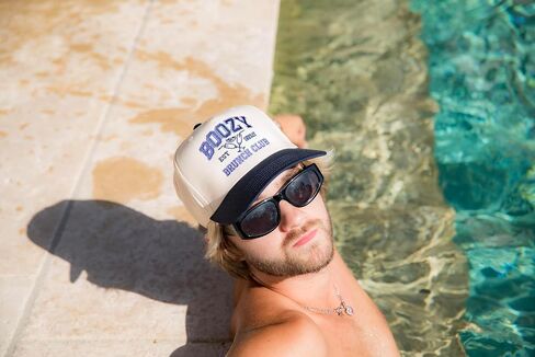 Visibly Toxic Boozy Brunch Club Hat, Funny Hat, Party Hat, Bachelorette Party, Funny Gifts, Baseball Cap, Casual Adjustable Size Tan/Blue in Kuwait