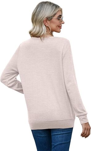 JINKESI Women's Casual Long Sleeve Tunic Tops Crew Neck Tshirt Blouses in Kuwait
