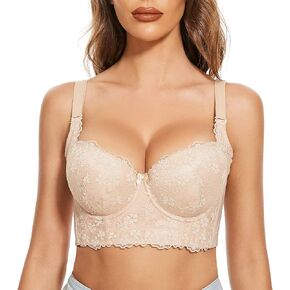 FallSweet Push Up Bras for Women Corset Top Bustier Padded Underwire Bra Add One Cup in Kuwait