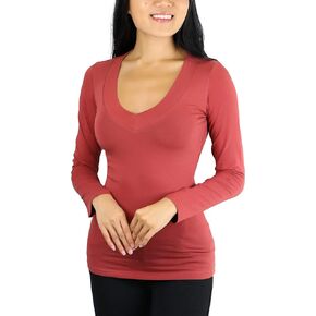 ToBeInStyle Women's Long Sleeve V-Neck T-Shirt