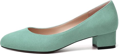 حذاء نسائي من MERRORI كاجوال سادة بمقدمة مستديرة سهل الارتداء من الجلد السويدي بكعب منخفض مكتنز مقاس 1.5 بوصة in Kuwait