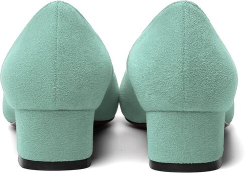 حذاء نسائي من MERRORI كاجوال سادة بمقدمة مستديرة سهل الارتداء من الجلد السويدي بكعب منخفض مكتنز مقاس 1.5 بوصة in Kuwait