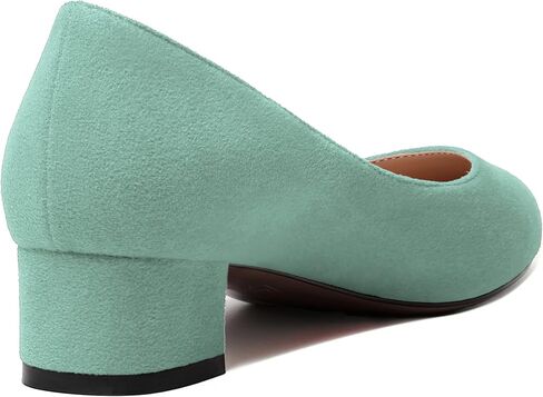 حذاء نسائي من MERRORI كاجوال سادة بمقدمة مستديرة سهل الارتداء من الجلد السويدي بكعب منخفض مكتنز مقاس 1.5 بوصة in Kuwait