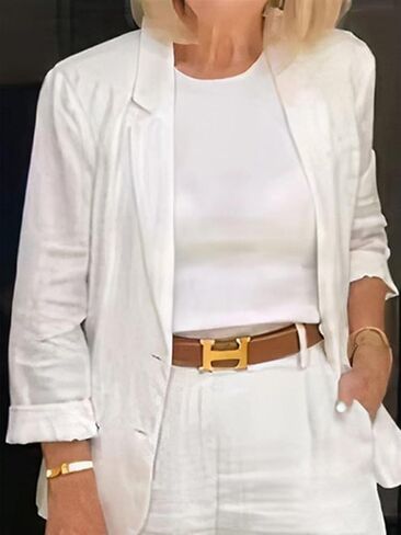 Flamingals Two Pieces Set for Women Flap Detail Blazer & Shorts Set Without Belt in Saudi Arabia
