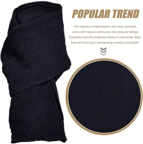 قبعات الشتاء وشاح قفازات قبعة صغيرة الرقبة مجموعة تدفئة للنساء قبعات الحياكة القبعات in Kuwait