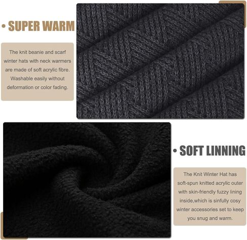 قبعات الشتاء وشاح قفازات قبعة صغيرة الرقبة مجموعة تدفئة للنساء قبعات الحياكة القبعات in Kuwait