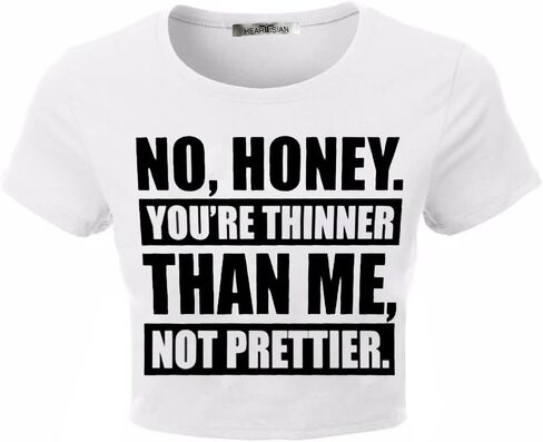 HEARTISIAN Women's Plus Size Summer T Shirt Letters Printing Casual Crop Tops Short Sleeves Tees in Kuwait