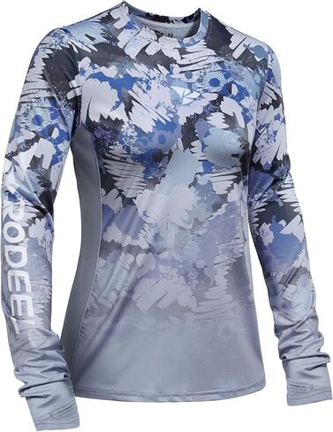 قمصان Rodeel النسائية الرياضية طويلة الأكمام للجري سريعة الجفاف بعامل حماية من الأشعة فوق البنفسجية 50 مع فتحة إبهام in Kuwait