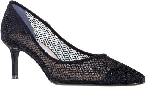 NINA Niley - Women's Gunmetal Mesh Low-Heel Classic Fashion Dressy Pump Shoes - Elegant and Comfortable Women's heeled Pumps - Casual and Dress in Kuwait